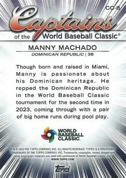 2023 Topps World Baseball Classic - Captains of the Classic #CC-8 Manny Machado Back