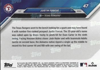 2024 Topps Now #47 Justin Foscue Back