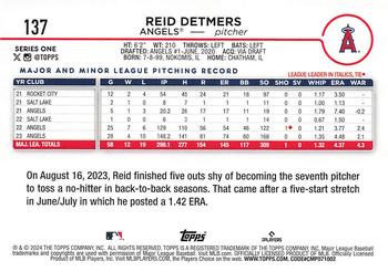 2024 Topps #137 Reid Detmers Back