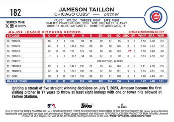 2024 Topps #182 Jameson Taillon Back