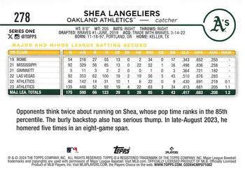 2024 Topps #278 Shea Langeliers Back
