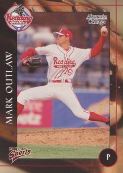 2001 Multi-Ad Reading Phillies Alvernia College Edition #14 Mark Outlaw Front