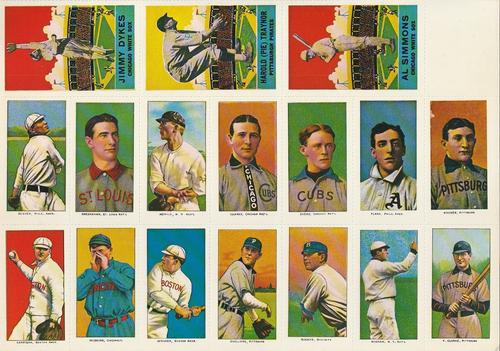 1977 Dover Publications Classic Baseball Cards Reprints - Panels #Pg 2 Dykes / Traynor / Simmons / Bender / Bresnahan / Merkle / Chance / Evers / Plank / Wagner / Carrigan / Huggins / Speaker / Phillippe / Rucker / McGraw / Clarke Front