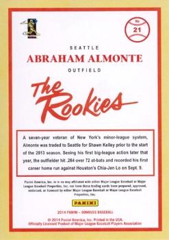 2014 Donruss The Rookies #21 Abraham Almonte Back