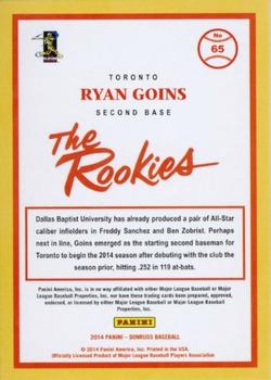 2014 Donruss The Rookies #65 Ryan Goins Back