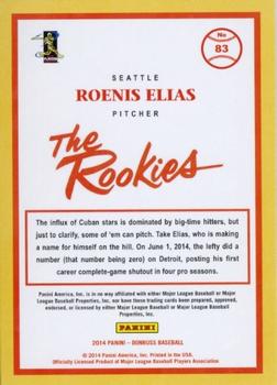 2014 Donruss The Rookies #83 Roenis Elias Back