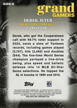 2024 Topps - Grand Gamers #GOG-6 Derek Jeter Back