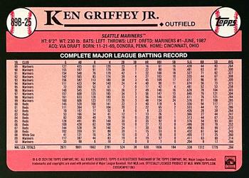 2024 Topps - 1989 Topps Baseball 35th Anniversary Blue #89B-25 Ken Griffey Jr. Back