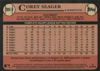 2024 Topps - 1989 Topps Baseball 35th Anniversary Chrome (Series One) #T89C-9 Corey Seager Back