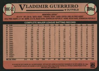 2024 Topps - 1989 Topps Baseball 35th Anniversary Chrome (Series One) #T89C-22 Vladimir Guerrero Back