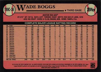 2024 Topps - 1989 Topps Baseball 35th Anniversary Chrome (Series One) #T89C-36 Wade Boggs Back