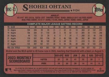 2024 Topps - 1989 Topps Baseball 35th Anniversary Chrome (Series One) #T89C-73 Shohei Ohtani Back