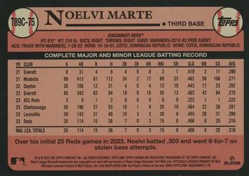 2024 Topps - 1989 Topps Baseball 35th Anniversary Chrome (Series One) #T89C-75 Noelvi Marte Back