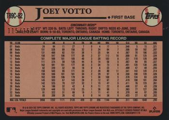 2024 Topps - 1989 Topps Baseball 35th Anniversary Chrome Blue (Series One) #T89C-82 Joey Votto Back