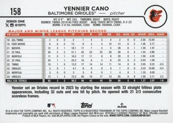2024 Topps - Holiday #158 Yennier Cano Back