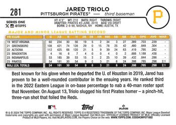 2024 Topps - Royal Blue #281 Jared Triolo Back