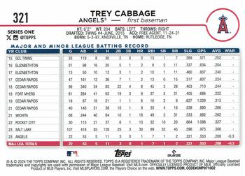 2024 Topps - Yellow #321 Trey Cabbage Back