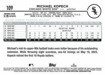 2024 Topps - Silver Crackle Foil #109 Michael Kopech Back
