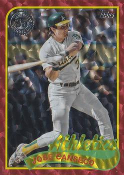 2024 Topps - 1989 Topps Baseball 35th Anniversary Foil Red Refractor #89B-3 Jose Canseco Front