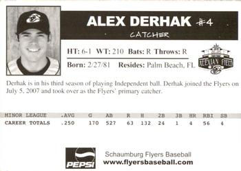 2007 Schaumberg Flyers #NNO Alex Derhak Back