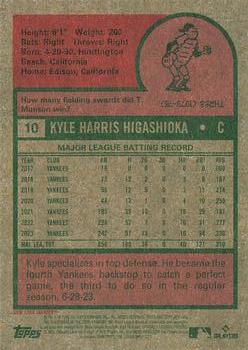 2024 Topps Heritage #10 Kyle Higashioka Back