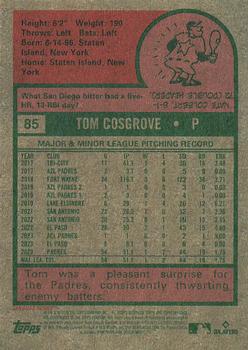2024 Topps Heritage #85 Tom Cosgrove Back