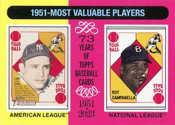2024 Topps Heritage #189 1951 MVPs (Yogi Berra / Roy Campanella) Front