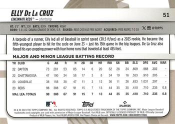 2024 Topps Big League #51 Elly De La Cruz Back