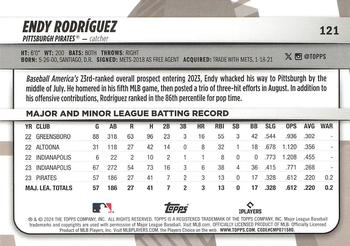 2024 Topps Big League #121 Endy Rodríguez Back