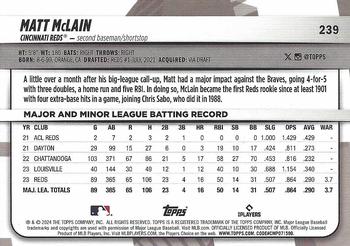 2024 Topps Big League #239 Matt McLain Back
