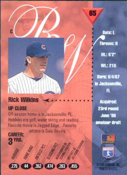 1994 Studio #65 Rick Wilkins Back