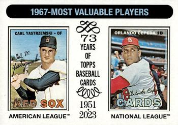 2024 Topps Heritage - White Border #192 1967 MVPs (Carl Yastrzemski / Orlando Cepeda) Front