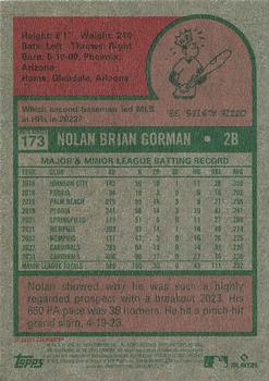 2024 Topps Heritage - Black Border #173 Nolan Gorman Back