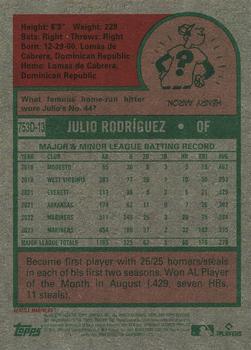 2024 Topps Heritage - 1975 Topps in 3D #753D-13 Julio Rodríguez Back