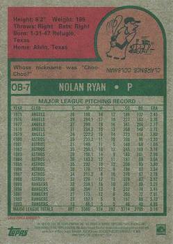 2024 Topps Heritage - Oversized 1975 Topps Baseball #OB-7 Nolan Ryan Back