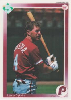 1992 High 5 Reusable Decals - Decals (Cut With Card Backing) #NNO Lenny Dykstra Front