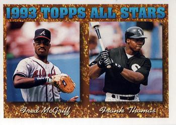 1994 Topps #384 Fred McGriff / Frank Thomas Front