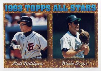 1994 Topps #386 Matt Williams / Wade Boggs Front
