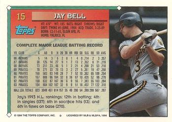 1994 Topps #15 Jay Bell Back