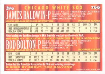 1994 Topps #766 James Baldwin / Rod Bolton Back