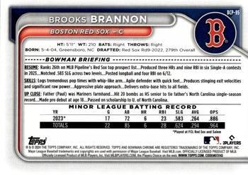 2024 Bowman - Chrome Prospects #BCP-95 Brooks Brannon Back