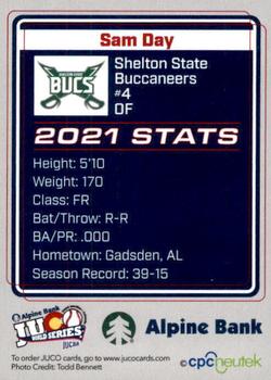 2021 Juco World Series Shelton State Buccaneers #NNO Sam Day Back