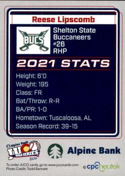 2021 Juco World Series Shelton State Buccaneers #NNO Reese Lipscomb Back