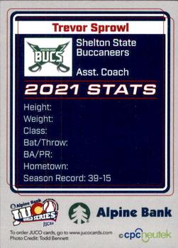 2021 Juco World Series Shelton State Buccaneers #NNO Trevor Sprowl Back