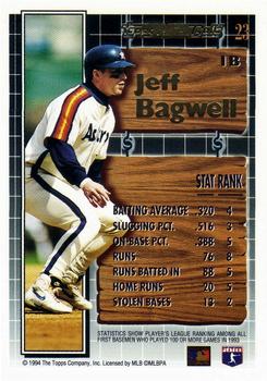 1994 Topps - Black Gold #23 Jeff Bagwell Back