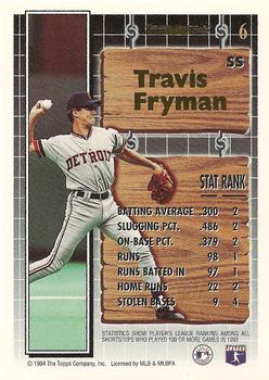 1994 Topps - Black Gold #6 Travis Fryman Back