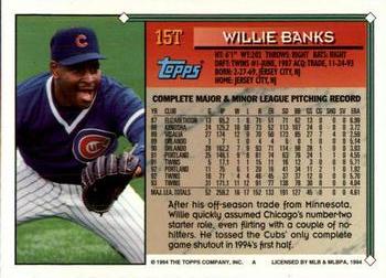 1994 Topps Traded #15T Willie Banks Back