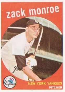 1959 Topps #108 Zack Monroe Front
