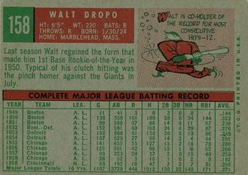 1959 Topps #158 Walt Dropo Back