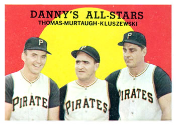 1959 Topps #17 Danny's All Stars (Frank Thomas / Danny Murtaugh / Ted Kluszewski) Front